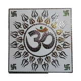 Handmade Om Thikri Glasswork | Gold and Silver Handcrafted Wall Art