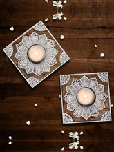 Handcrafted Wooden Block Diya Set of 5