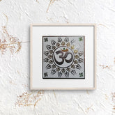 Handmade Om Thikri Glasswork | Gold and Silver Handcrafted Wall Art