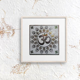 Handmade Om Thikri Glasswork | Gold and Silver Handcrafted Wall Art