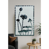 Handmad Floral Thikri Glasswork | Silver Handcrafted Wall Art