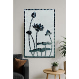 Handmad Floral Thikri Glasswork | Silver Handcrafted Wall Art