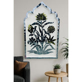 Handmad Lotus Thikri Glasswork | Gold and Silver Handcrafted Wall Art