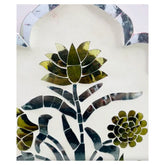 Handmad Lotus Thikri Glasswork | Gold and Silver Handcrafted Wall Art