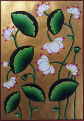 Golden Kamal Talai Pichwai Art