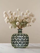 Traditional Artisary Handcrafted Blue Pottery 10 Inch Matka Flower Vase | Decorative Flower Vase