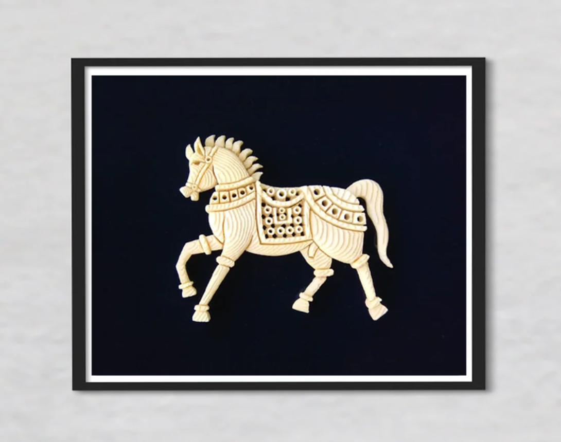 A Masterpiece in Sea Foam Art of Galloping Grace