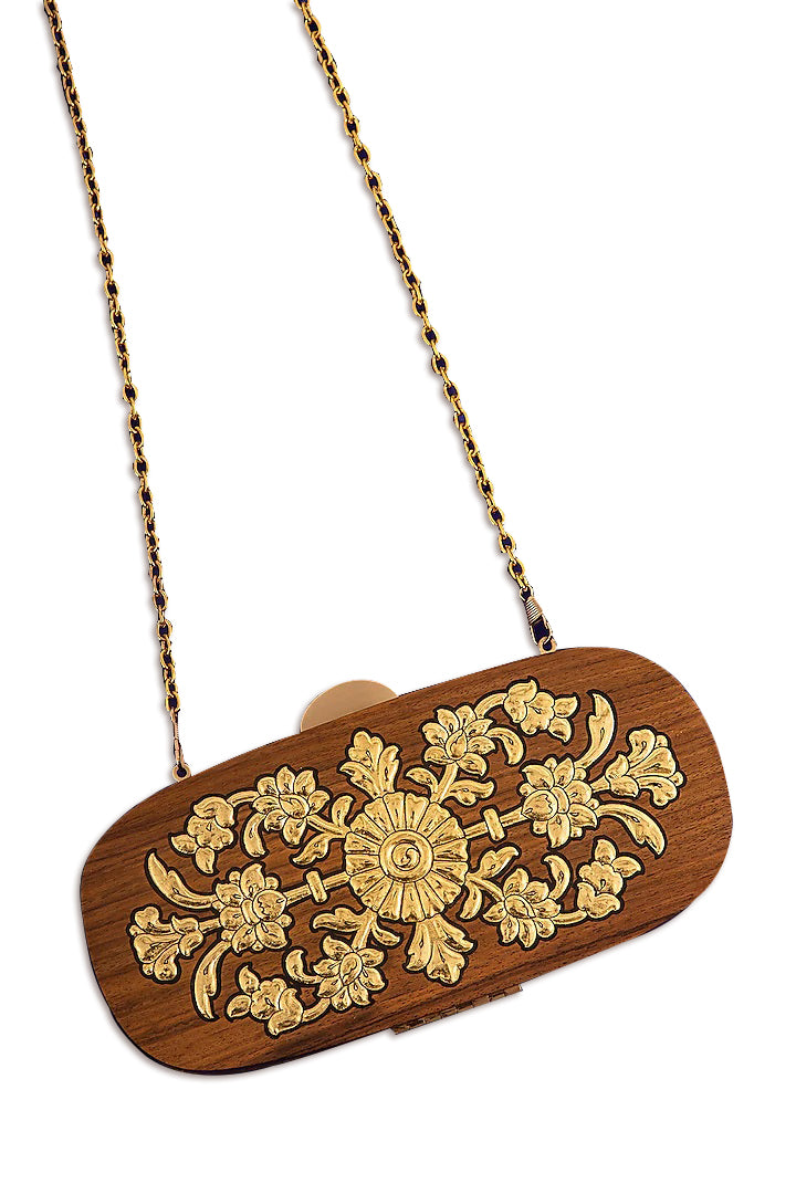 Handcrafted Wooden Clutches with Usta Art