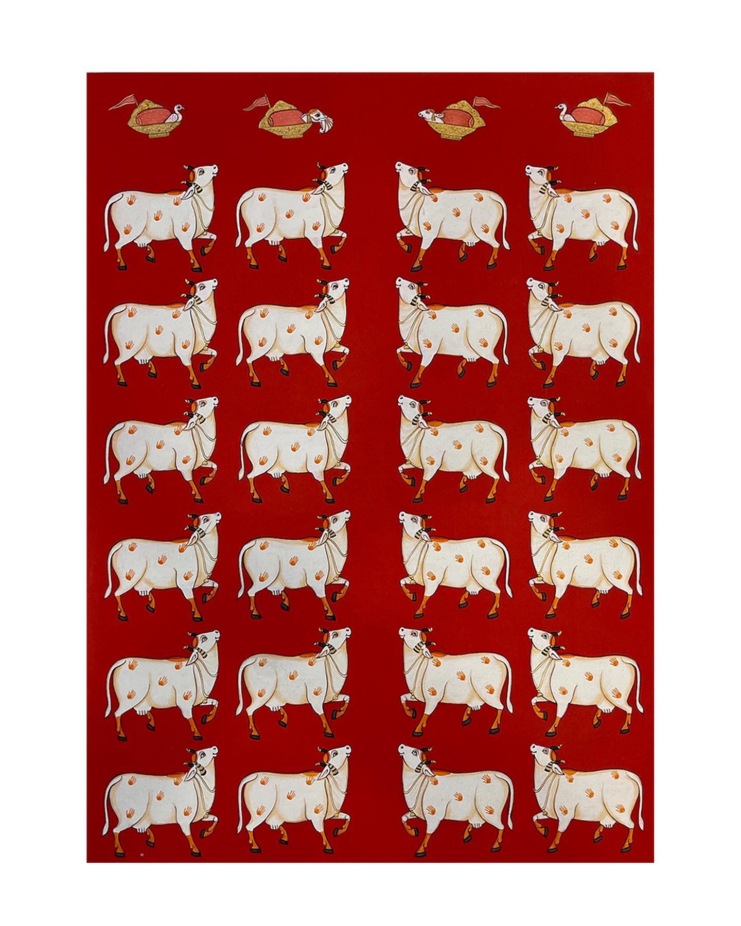 Handmade Cow Pichwai Painting