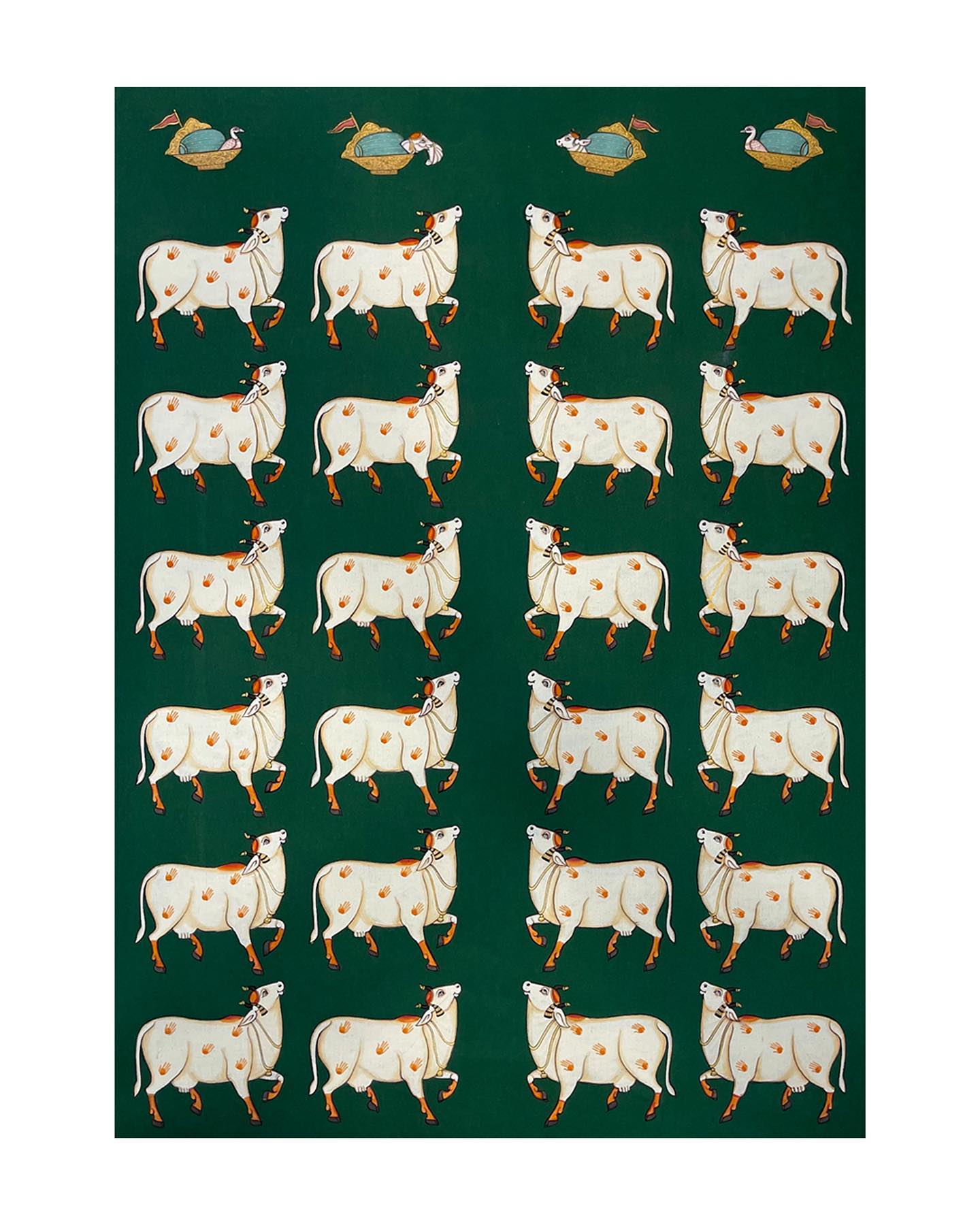 Handmade Cow Pichwai Painting