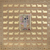 Handmade Shrinathji Pichwai Painting with Cows | Traditional Nathdwara Art