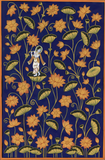Handmade Kamal Talai Pichwai Painting of Krishna with Lotus Pond