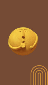 Handcrafted Decorative Clay Mask | Terracotta Wall Accent Decor