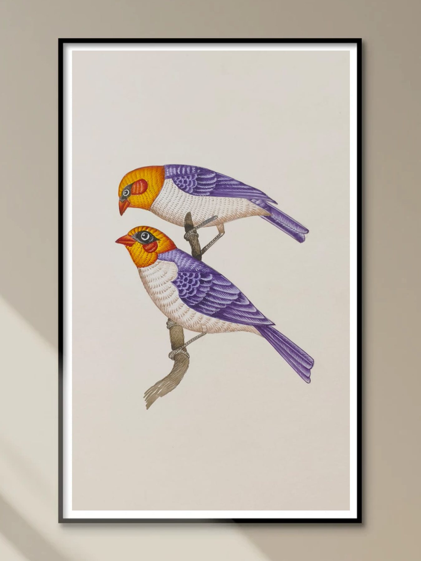 Handmade Mughal Miniature Painting of Peacock