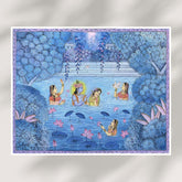 Divine Blossom: Radha and Krishna in the Lotus Pond