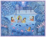 Divine Blossom: Radha and Krishna in the Lotus Pond