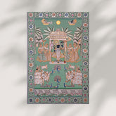 Handmade Shrinathji Pichwai Painting with Cows | Traditional Nathdwara Art