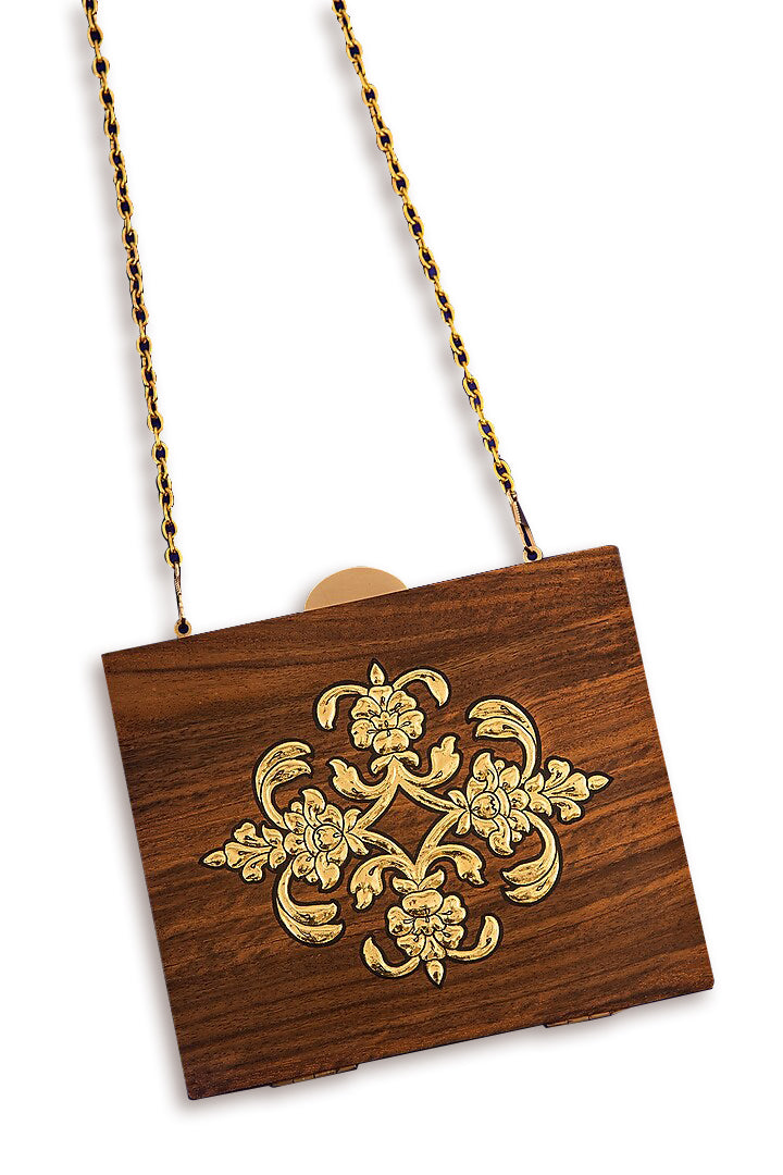 Handcrafted Wooden Clutches with Usta Art