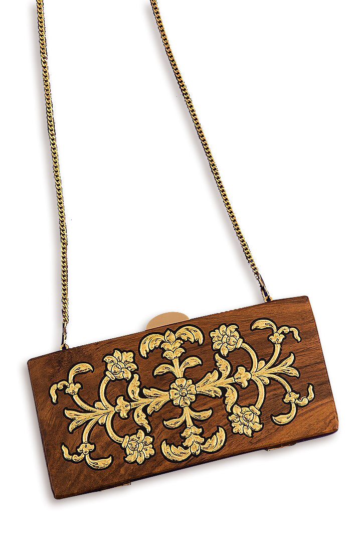Handcrafted Wooden Clutches with Usta Art
