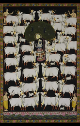 Handmade Gopashtami Pichwai Painting