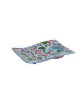 Handmade Quartz Stone Powder Blue Pottery Tray with Borosil Cup | Decorative Tray | Tea Serving Set