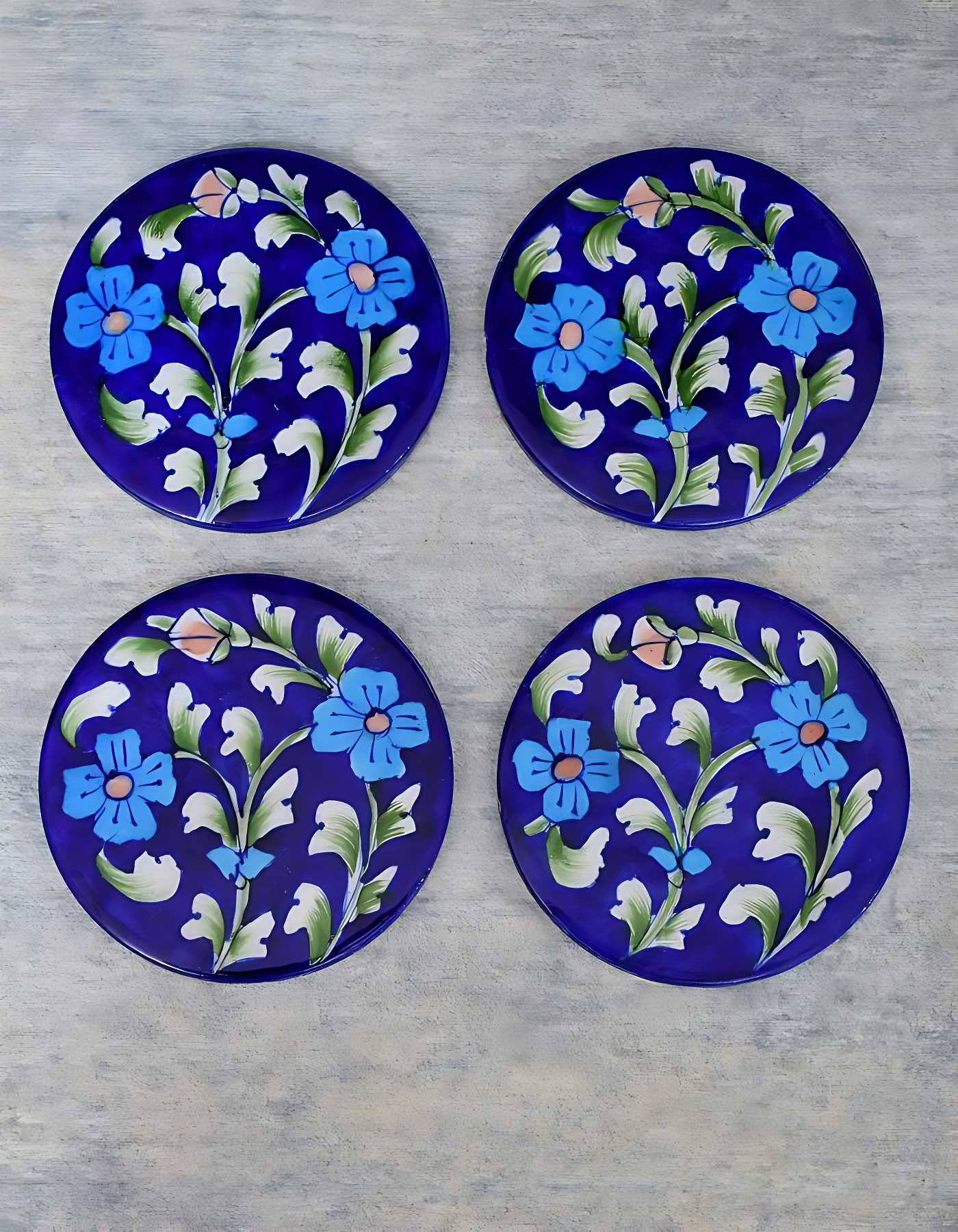 Blue Coasters Set of 4 Pcs