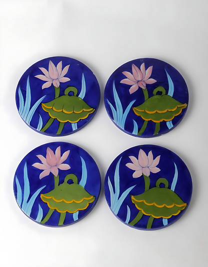 Lotus Design Coasters Set of 4 Pcs