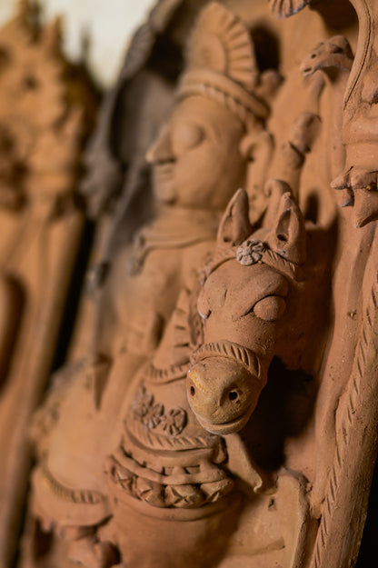 Handcrafted Molela Terracotta Sculpture of Dharamraj