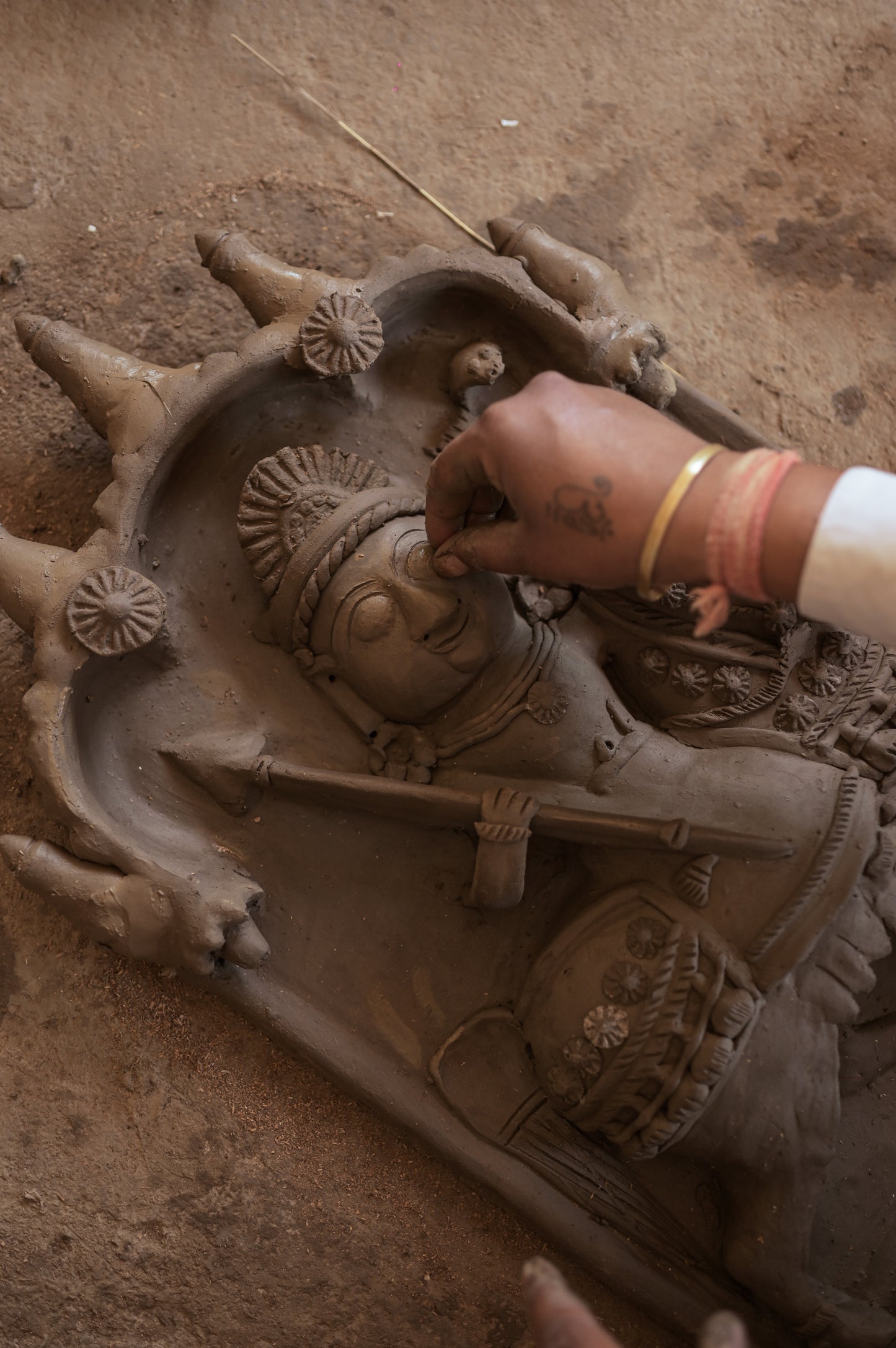 Handcrafted Molela Terracotta Sculpture of Dharamraj