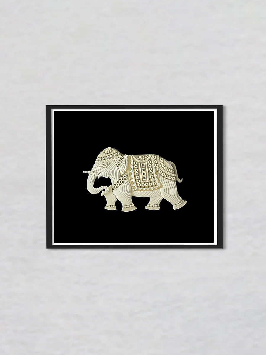 Majesty of Sea Foam Art of Elegant Elephant