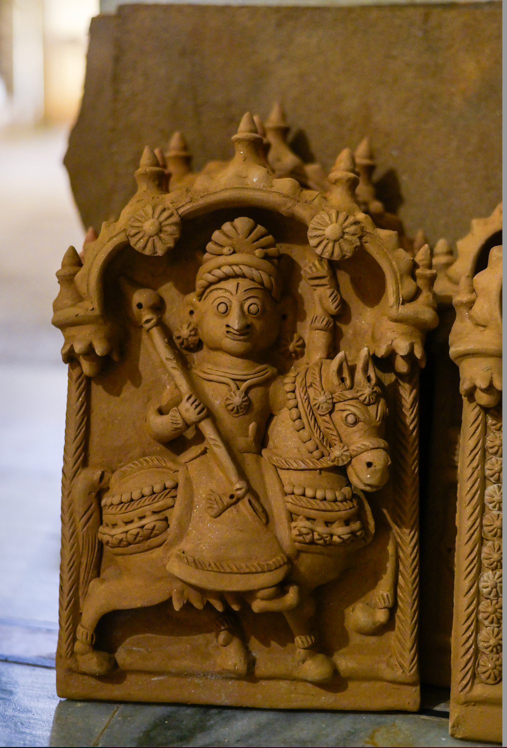 Handcrafted Molela Terracotta Sculpture of Dharamraj