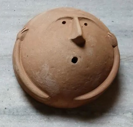 Handcrafted Artisan Clay Mask | Decorative Terracotta Wall Accent