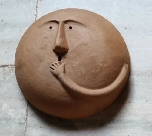 Handcrafted Decorative Clay Mask | Artisan Terracotta Wall Decor