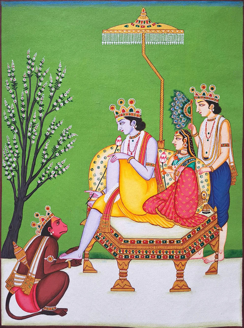Handmade Kangra indian Miniature Painting 