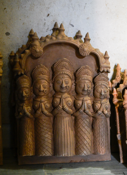 Panch Devi Etvadi Mata: Terracotta Art Sculpture