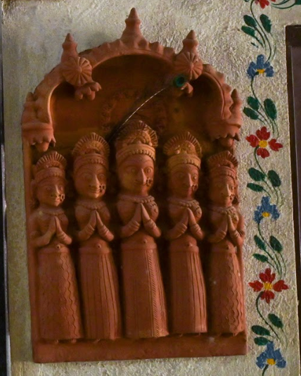 Panch Devi Etvadi Mata: Terracotta Art Sculpture