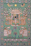 Handmade Shrinathji Pichwai Painting with Cows | Traditional Nathdwara Art