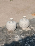 Traditional Artisary Handcrafted Blue Pottery 10 Inch Matka Flower Vase | Decorative Flower Vase