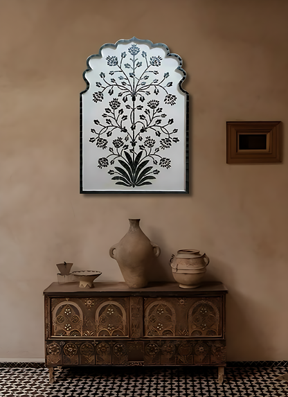 Handmade Tree of Life Thikri Glass Artwork | Handcrafted Masterpiece for Wall Decor by Happy Kumawat